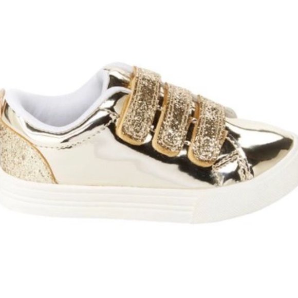 New Girls OshKosh B’Gosh Luana Sneaker,  Gold - Size 12 (107336-NETAUG18) - Picture 2 of 2